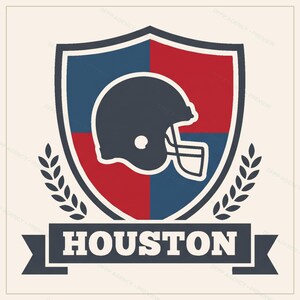 Houston Football PNG-Bundle, 8 Helmdesigns, Sublimationsset für den Spieltag, Digitaler Download Bild 9