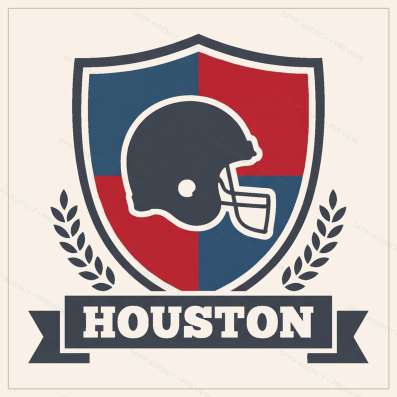 Houston Football PNG-Bundle, 8 Helmdesigns, Sublimationsset für den Spieltag, Digitaler Download Bild 9