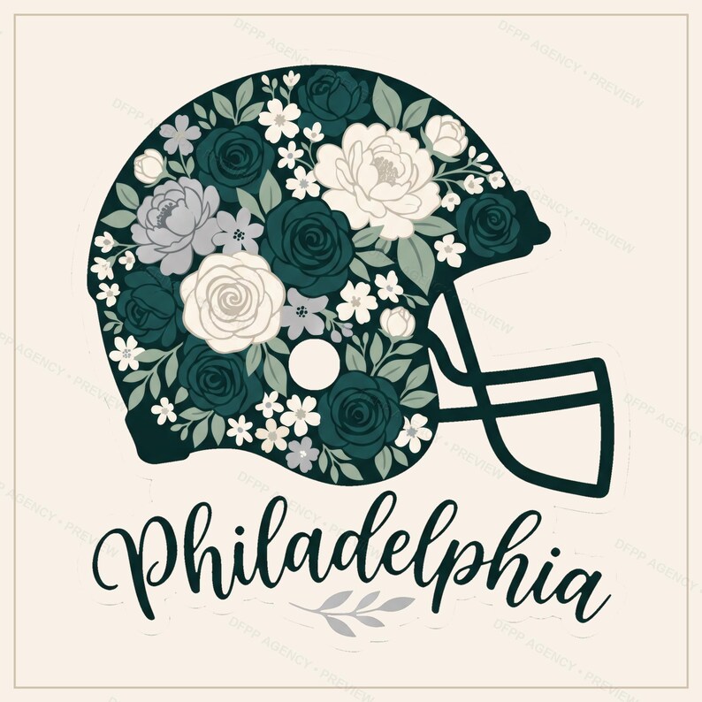 Philadelphia-Helm-PNG-Bundle, 8 Football-Fan-Designs, Sublimations- und DTF-Designs, Sofort-Download Bild 4