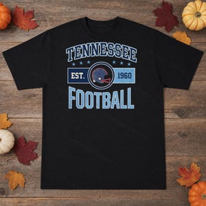 Tennessee Vintage Crest Football PNG, Retro Varsity Sublimatieontwerp, Digitale Download afbeelding 3
