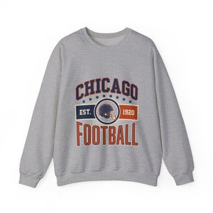 Bluza z nadrukiem Chicago Vintage Crest | Grafika kibica futbolu | Bluza unisex zdjęcie 2