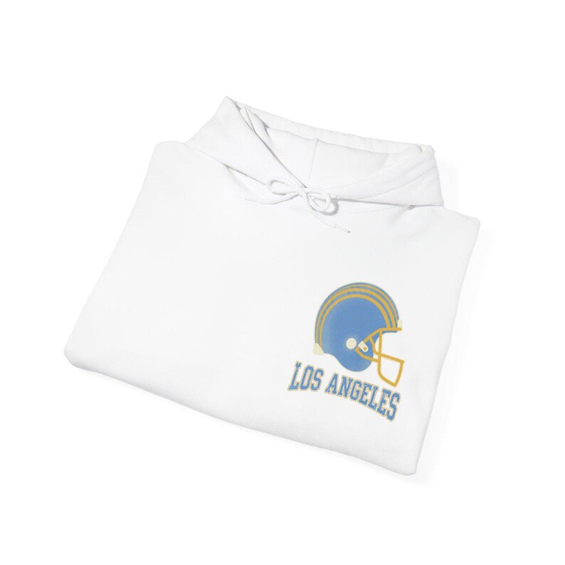 Los Angeles Chargers Football Vintage Varsity Helmet Hooded Sweatshirt, Game Day Hoodie, Fan Pullover Gift image 8