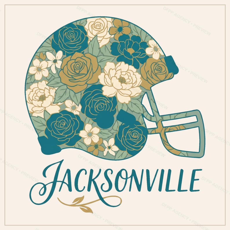 Jacksonville Football PNG Bundle, 8 Helmet Designs, Game Day Sublimation Set, Digital Download image 4