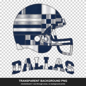 Dallas Patchwork Helmet PNG, Retro Sublimation File, Fan Shirt Clipart, Instant Download image 2