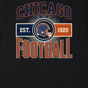 Logo vintage de l'équipe de football américain de Chicago (PNG), design rétro universitaire par sublimation, téléchargement numérique image 6