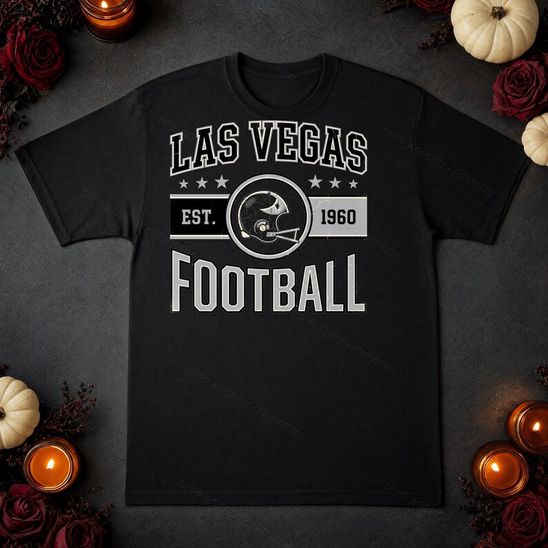 Las Vegas Vintage Crest Football PNG, Retro Varsity Sublimation Design, Digital Download image 5