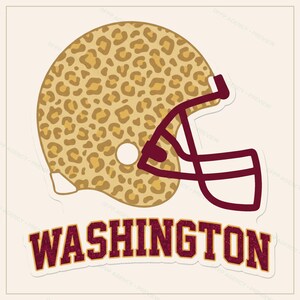 Pacchetto PNG di Washington Football, 8 design per caschi, set per sublimazione per il giorno della partita, download digitale immagine 5