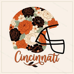 Cincinnati fotboll PNG-paket, 8 hjälmdesigner, sublimeringsset för matchdag, digital nedladdning bild 4