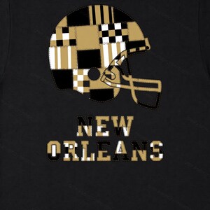 Hełm New Orleans Patchwork PNG, sublimacja kibica futbolu amerykańskiego, grafika ścienna na koszulce, pobieranie cyfrowe zdjęcie 6