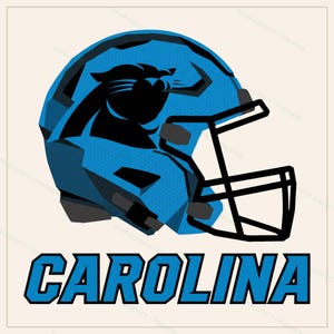 Paquete de sublimación de Carolina Football, 8 diseños de cascos en formato PNG, imágenes prediseñadas para camisetas de día de partido, descarga digital. imagen 8