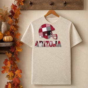 Arizona Patchwork Helmet PNG, Football Fan Sublimation, Shirt Clipart, Digital Download image 4