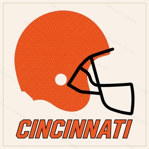 Cincinnati fotboll PNG-paket, 8 hjälmdesigner, sublimeringsset för matchdag, digital nedladdning bild 8