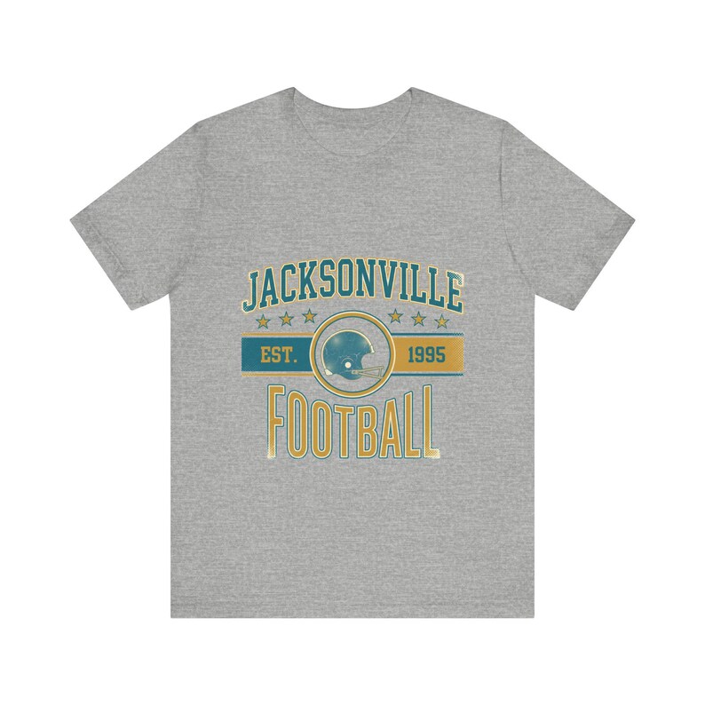 Jacksonville Vintage Crest T-Shirt | Football Fan Graphic | Unisex T-Shirt image 2