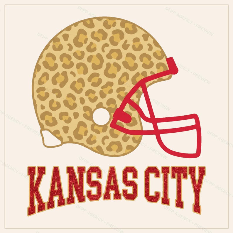 Kansas City Helm-PNG-Bundle, 8 Football-Fan-Designs, Sublimations- und DTF-Designs, Sofort-Download Bild 5