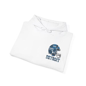 Sweat à capuche Detroit Patchwork Helmet Game Day, sweat-shirt unisexe de football, pull confortable pour l'automne image 8