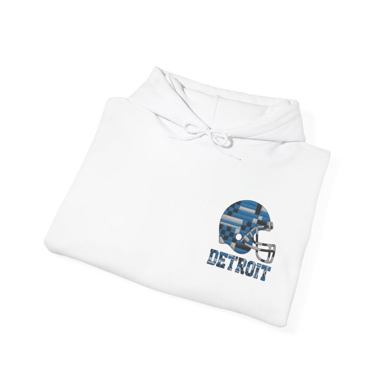 Sweat à capuche Detroit Patchwork Helmet Game Day, sweat-shirt unisexe de football, pull confortable pour l'automne image 8
