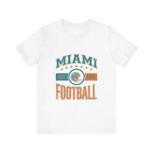 Miami Vintage Crest T-shirt | Fotbollsfangrafik | Unisex T-shirt bild 1