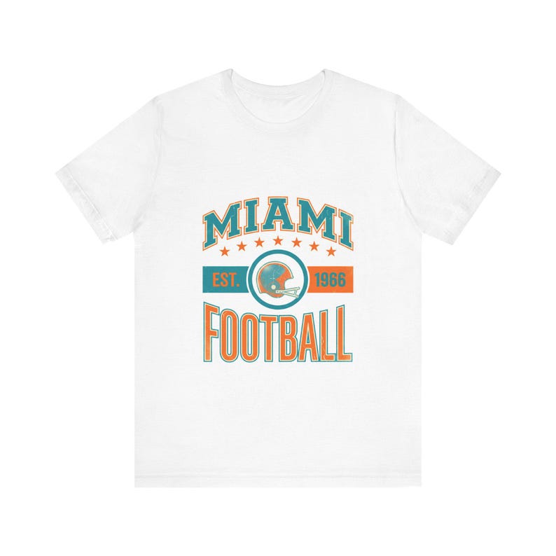 Miami Vintage Crest T-shirt | Fotbollsfangrafik | Unisex T-shirt bild 1