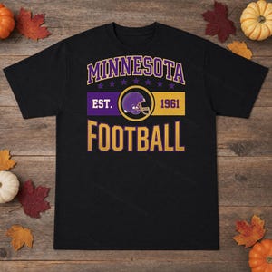 Minnesota Vintage Crest Football PNG, Retro Varsity Sublimatieontwerp, Digitale Download afbeelding 3