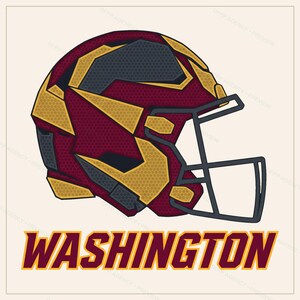 Pacchetto PNG di Washington Football, 8 design per caschi, set per sublimazione per il giorno della partita, download digitale immagine 8