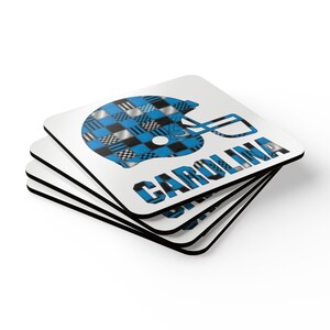 Korkuntersetzer mit Carolina-Footballhelm, Fan-Getränkeuntersetzer, Dekoration für die Hausbar, Sportgeschenk Bild 5