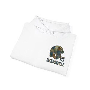 Jacksonville Jaguars Patchwork Helmet Game Day Hoodie, Unisex Football Sweatshirt, Cozy Fall Pullover image 8