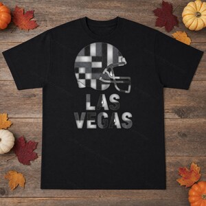 Las Vegas Patchwork Helmet PNG, Football Fan Sublimation, Shirt Clipart, Digital Download image 8