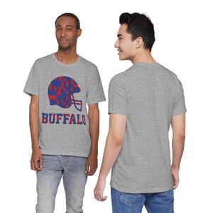 Buffalo Game Day T-Shirt, Patchwork Helmet Football Fan Tee, Vintage Style Sports Shirt image 7