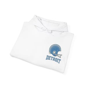 Detroit Vintage Varsity Helmet Hoodie, Retro Football Sweatshirt, Game Day Pullover, Fan Hoodie image 8