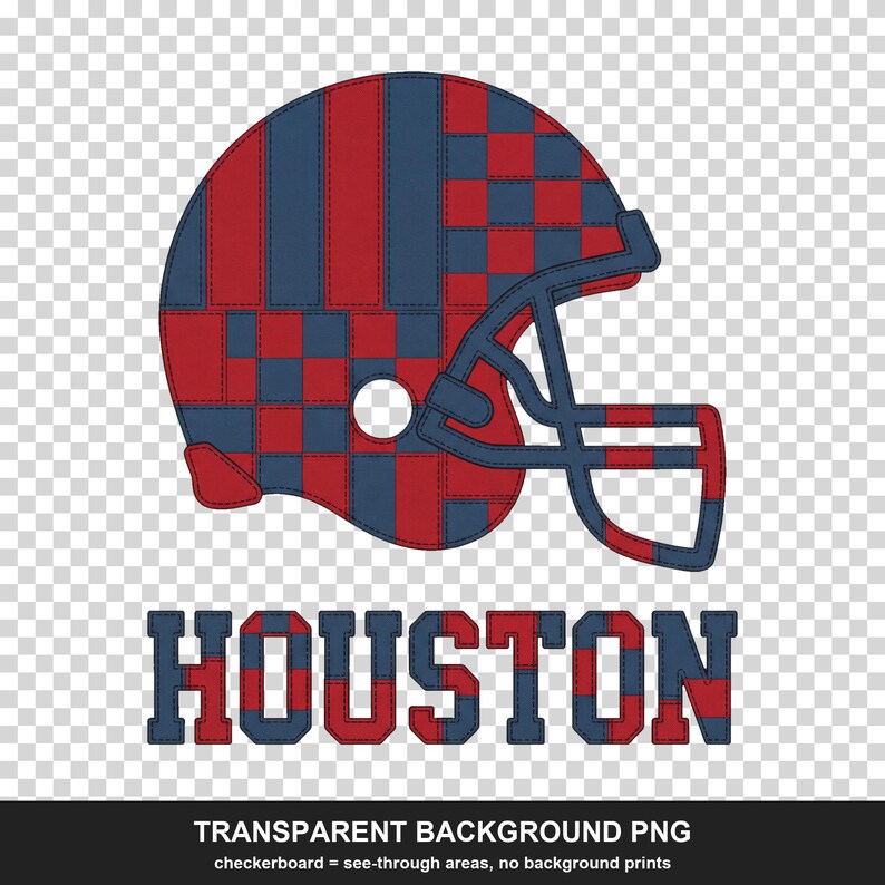 Houston Patchwork Helmet PNG, Retro Sublimation File, Fan Shirt Clipart, Instant Download image 2