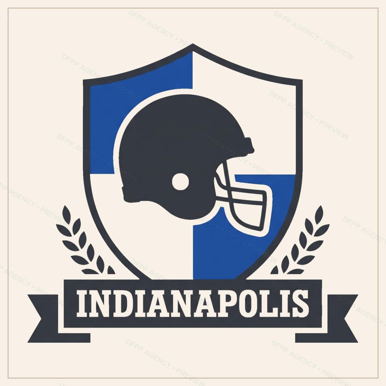 Indianapolis Football Sublimations-Bundle, 8 PNG-Helm-Designs, Cliparts für Spieltags-Shirts, Digitaler Download Bild 9