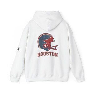 Felpa con cappuccio Houston Vintage Varsity Helmet, felpa da football retrò, pullover per il giorno della partita, felpa per tifosi immagine 5