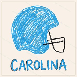 Paquete de sublimación de Carolina Football, 8 diseños de cascos en formato PNG, imágenes prediseñadas para camisetas de día de partido, descarga digital. imagen 7