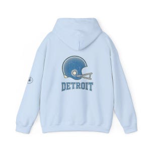 Detroit Vintage Varsity Helmet Hoodie, Retro Football Sweatshirt, Game Day Pullover, Fan Hoodie image 7