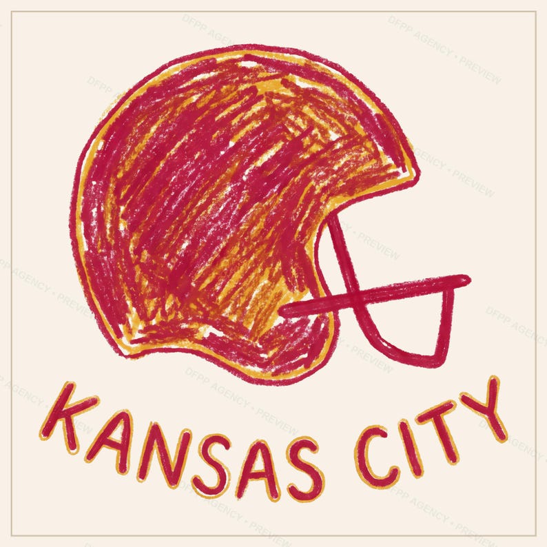 Kansas City Helm-PNG-Bundle, 8 Football-Fan-Designs, Sublimations- und DTF-Designs, Sofort-Download Bild 7