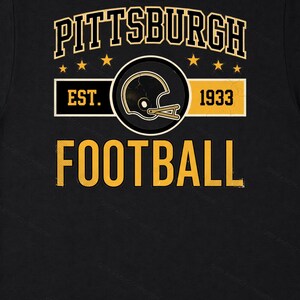 Pittsburgh Vintage Crest Football PNG, design retrò per sublimazione in stile universitario, download digitale immagine 6