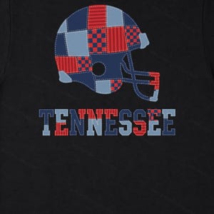 Tennessee-Spieltags-T-Shirt, Patchwork-Helm-Football-Fan-Shirt, Sportshirt im Vintage-Stil Bild 8