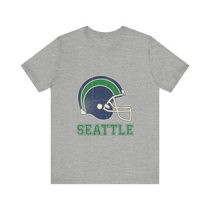 Seattle Vintage Varsity Helmet Footballshirt, Retro-Spieltags-T-Shirt, Unisex-Fanbekleidung, Sportgeschenk Bild 2