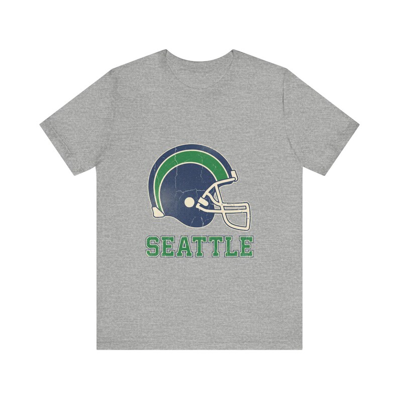 Seattle Vintage Varsity Helmet Footballshirt, Retro-Spieltags-T-Shirt, Unisex-Fanbekleidung, Sportgeschenk Bild 2