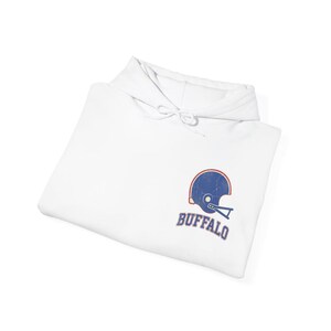 Buffalo Vintage Varsity Helmet Game Day Hoodie, Unisex Football Sweatshirt, Cozy Fall Pullover image 8