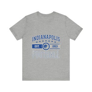 Indianapolis Vintage Crest T-Shirt | Football Fan Graphic | Unisex T-Shirt image 2