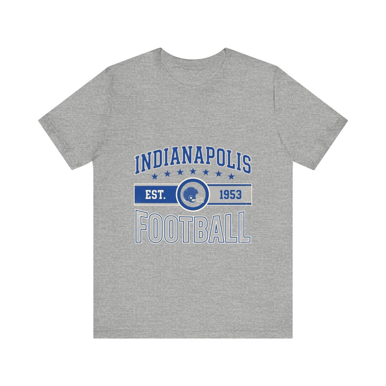 Indianapolis Vintage Crest T-Shirt | Football Fan Graphic | Unisex T-Shirt image 2