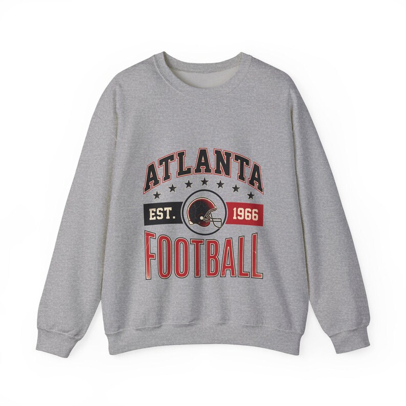Felpa vintage con stemma di Atlanta / Grafica per tifosi di football americano / Felpa unisex immagine 2