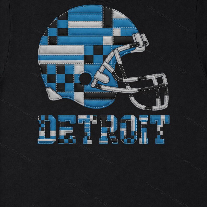 Detroit Patchwork-Helm (PNG), Football-Sublimationsdruck, Spieltags-Shirt, Digitaler Download Bild 6