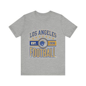 LA Rams Vintage Crest T-shirt | Voetbalfan graphic | Unisex T-shirt afbeelding 2
