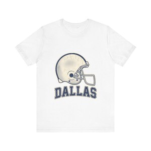 Dallas Vintage Varsity Helmet Football Tee, Vintage Game Day Shirt, Sports Apparel, Great Gift image 1