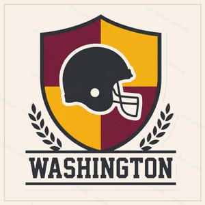 Pacchetto PNG di Washington Football, 8 design per caschi, set per sublimazione per il giorno della partita, download digitale immagine 9