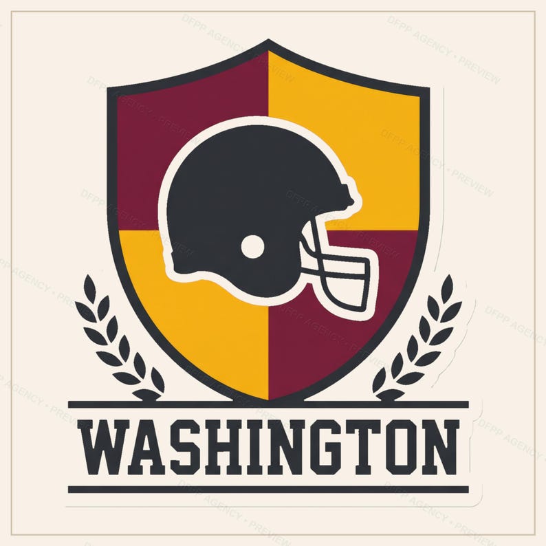 Pacchetto PNG di Washington Football, 8 design per caschi, set per sublimazione per il giorno della partita, download digitale immagine 9