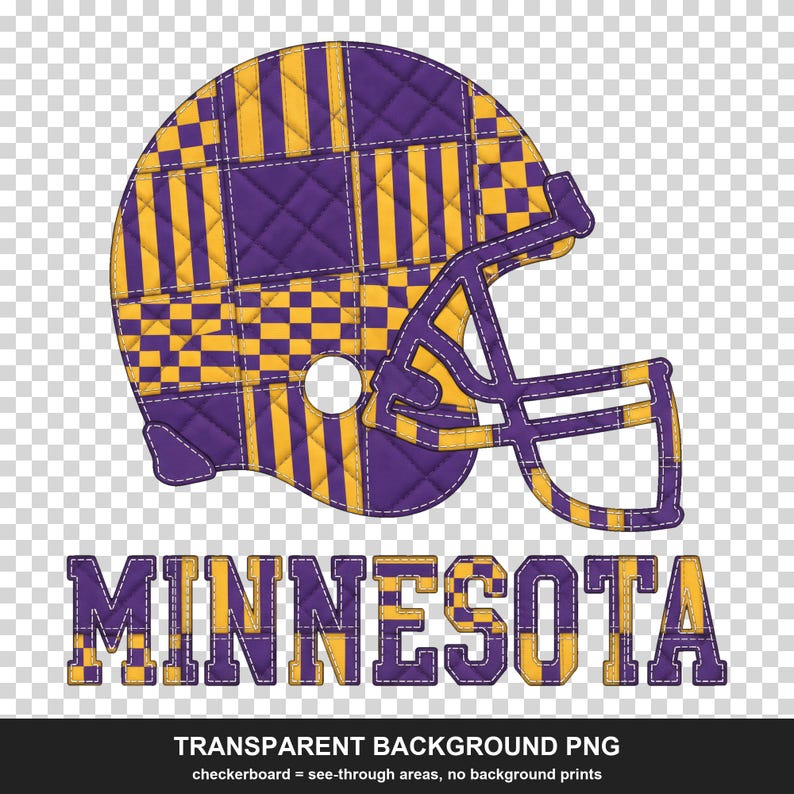Capacete de patchwork do Minnesota em PNG, arquivo retrô para sublimação, clipart para camiseta de fã, download instantâneo imagem 2