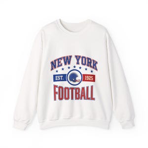 Vintage NY Giants-sweatshirt met logo | Grafisch ontwerp voor voetbalfans | Unisex sweatshirt afbeelding 1